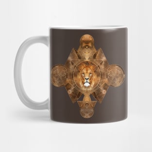 Lion in Sacred Geometry Ornament Mug